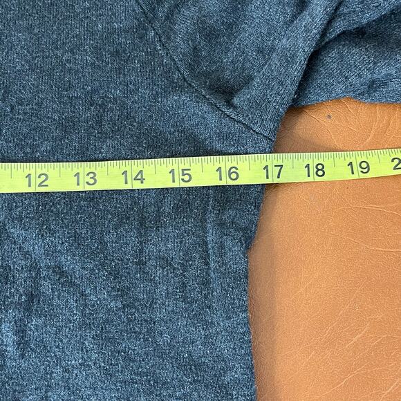 Artisan NY Gray Full Zip Hoodie Sweater Ski Style Size Small Pattern Hem & Cuff - Picture 7 of 8